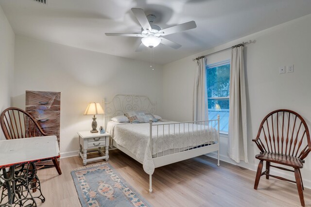624 W 7th Ave Unit 1And 2, Tallahassee, FL 32303 - bedroom featuring light wood-type flooring and ceiling fan