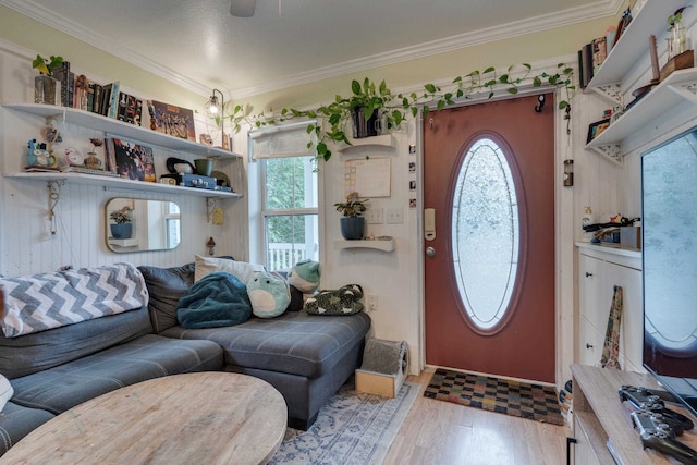624 W 7th Ave Unit 1And 2, Tallahassee, FL 32303 - entryway featuring healthy amount of natural light, light wood finished floors, and crown molding