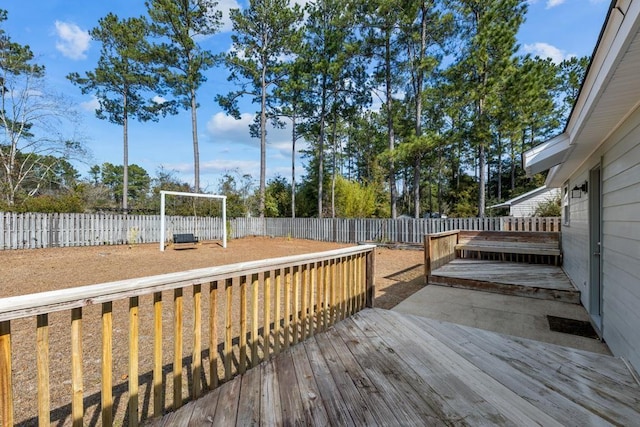 view of wooden terrace