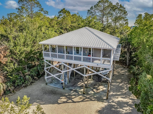 view of outbuilding with a porch
