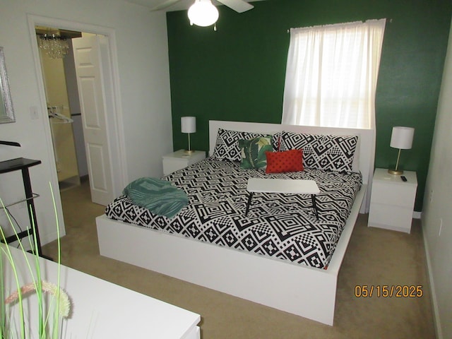 2738 W Tharpe St Unit 2101, Tallahassee, FL 32303 - bedroom with carpet flooring and a ceiling fan