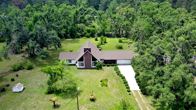 2917 Glover Carlton Rd, Perry, FL 32348 - aerial overview of property's location with a heavily wooded area