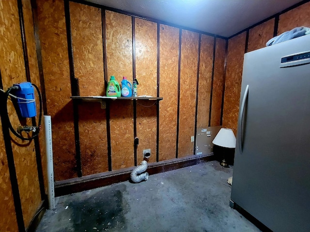 2917 Glover Carlton Rd, Perry, FL 32348 - detailed view of freestanding refrigerator and concrete flooring