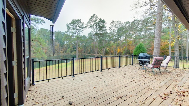 deck with grilling area