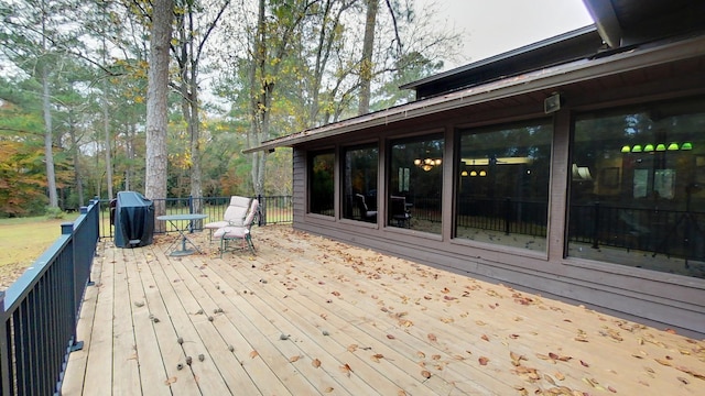 view of wooden deck