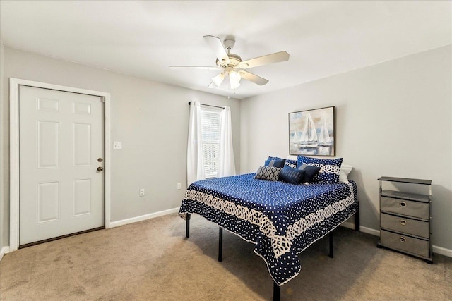2738 W Tharpe St Unit 2302, Tallahassee, FL 32303 - carpeted bedroom with baseboards and a ceiling fan