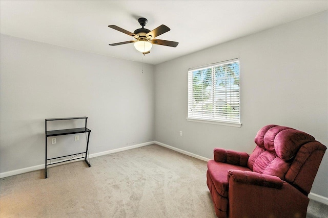 2738 W Tharpe St Unit 2302, Tallahassee, FL 32303 - living area with a ceiling fan and light carpet