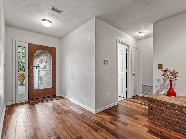 entrance foyer featuring wood-type flooring