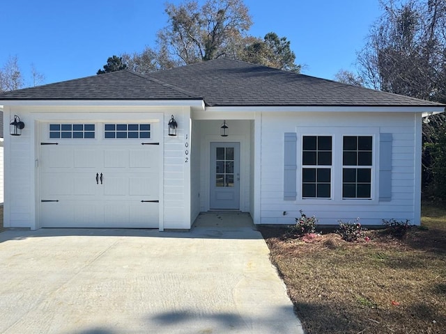 ranch-style house with a garage