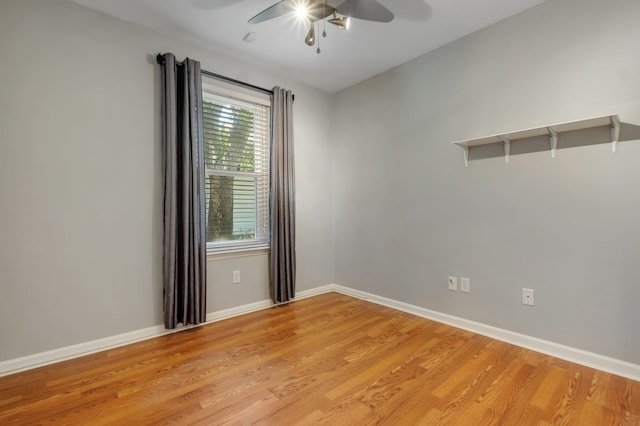 5529 Green Meadows Ct, Tallahassee, FL 32303 - empty room featuring a ceiling fan and light wood finished floors
