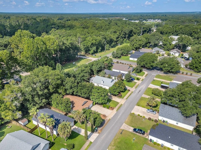 5529 Green Meadows Ct, Tallahassee, FL 32303 - aerial view of property's location with a heavily wooded area and nearby suburban area