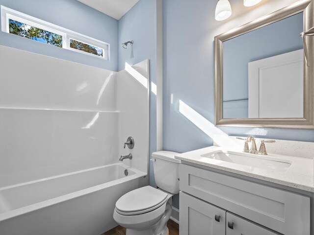 10356 Crystalline Ct, Tallahassee, FL 32305 - bathroom with vanity, toilet, and bathtub / shower combination