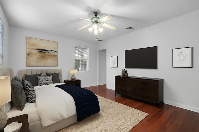 2123 Fernleigh Dr, Tallahassee, FL 32311 - bedroom with wood finished floors and a ceiling fan
