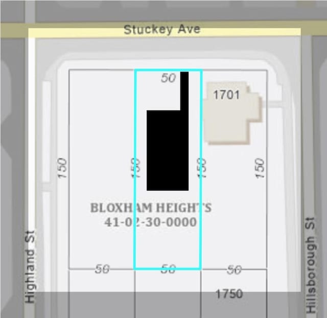 1401 Stuckey Ave, Tallahassee, FL 32310 - map showing property parcels