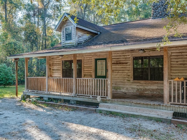 view of front of home with a porch