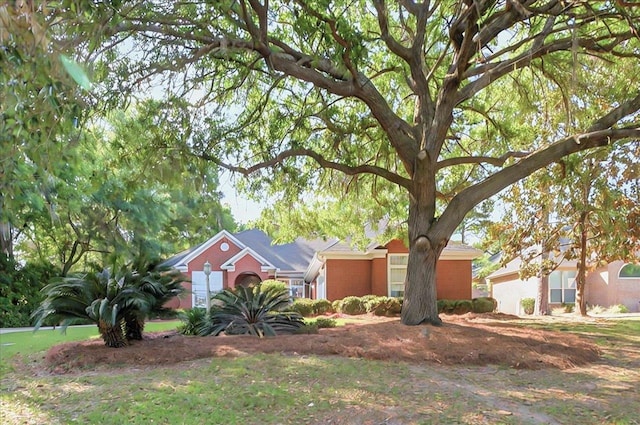 view of single story home