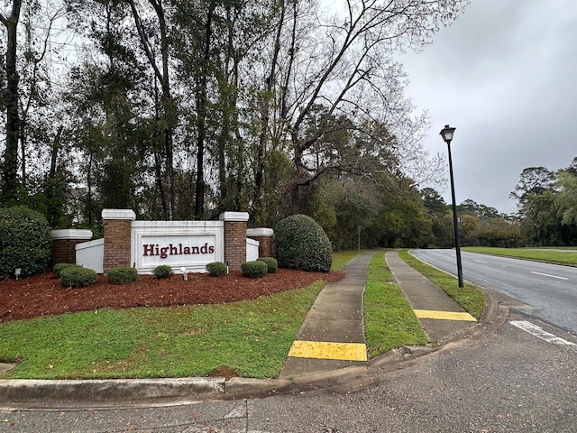 view of community sign