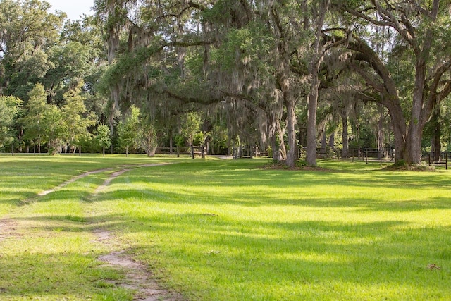 surrounding community featuring a lawn