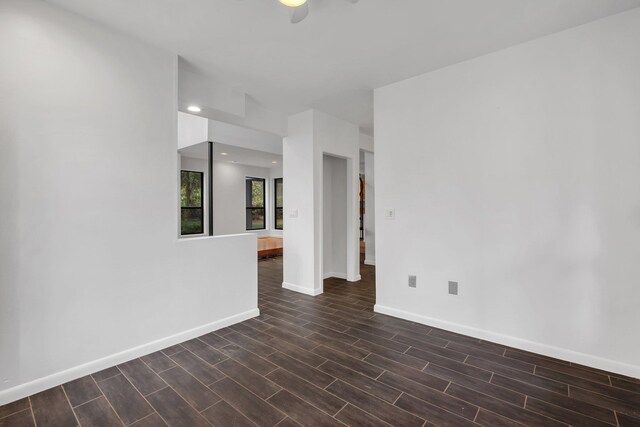 spacious closet featuring dark wood-type flooring