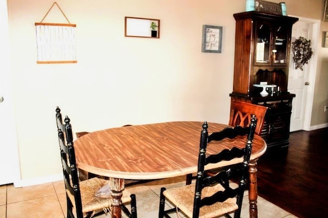 view of tiled dining area