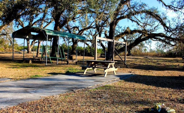 view of jungle gym