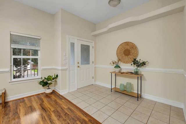 view of tiled entrance foyer