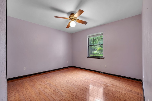 2825 Ohara Dr, Tallahassee, FL 32309 - spare room with light wood-style flooring, a ceiling fan, and baseboards