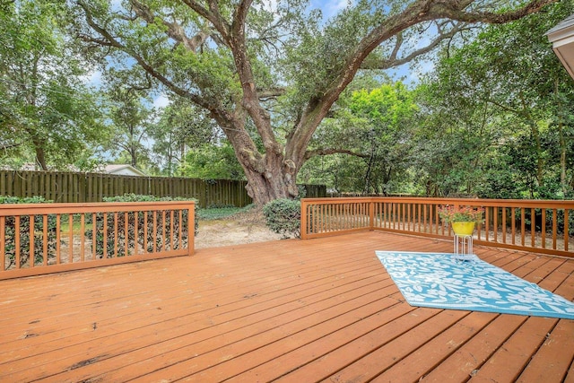 2825 Ohara Dr, Tallahassee, FL 32309 - wooden terrace with a fenced backyard