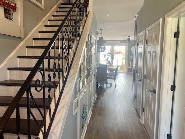 interior space with wood finished floors