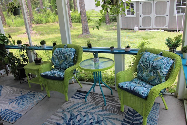 view of sunroom