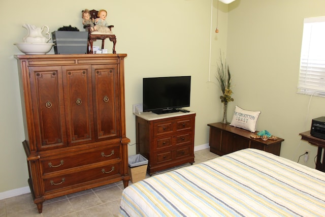 view of tiled bedroom