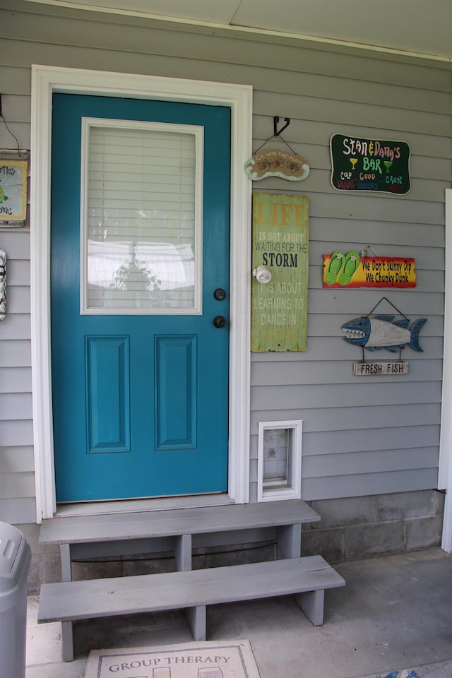 view of doorway to property