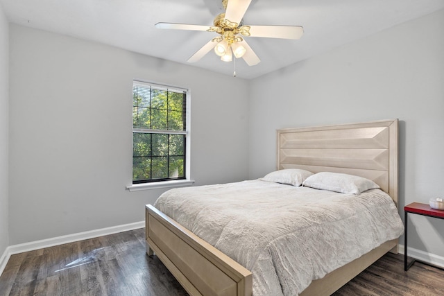 4601 Killimore Ln, Tallahassee, FL 32309 - bedroom featuring dark wood finished floors, baseboards, and a ceiling fan