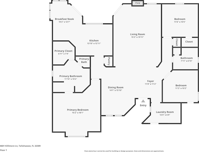 4601 Killimore Ln, Tallahassee, FL 32309 - home floor plan