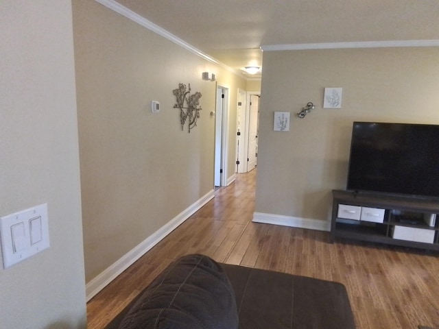 88 Wildwood Dr, Crawfordville, FL 32327 - living room with crown molding and wood finished floors
