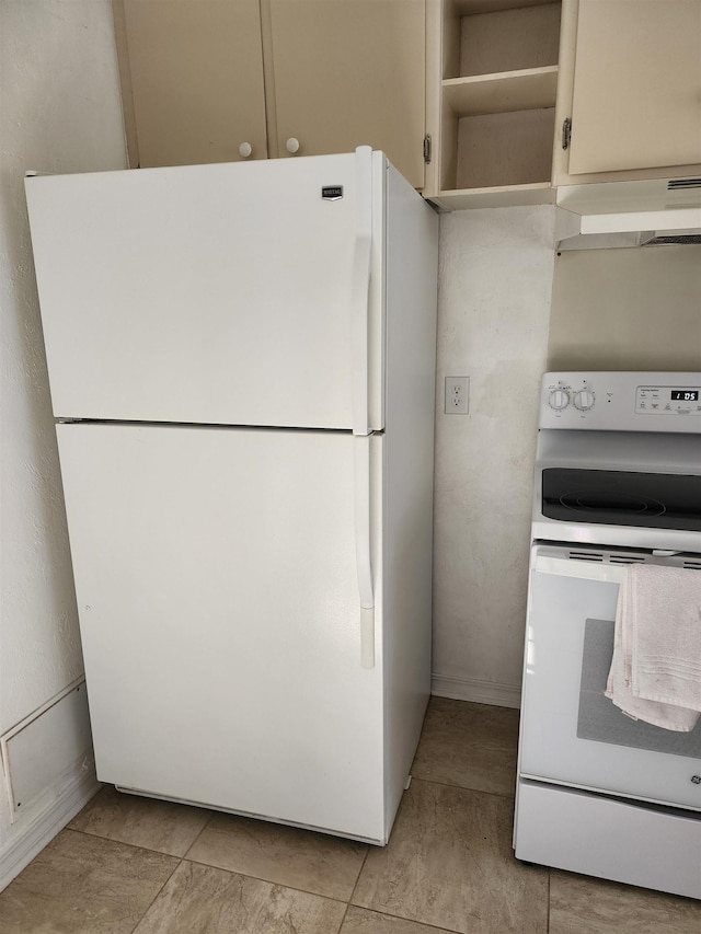 kitchen featuring white appliances