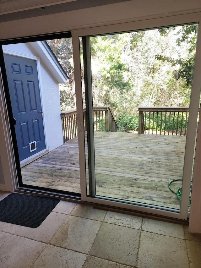 view of doorway to outside