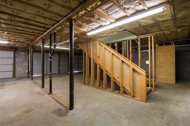 view of basement