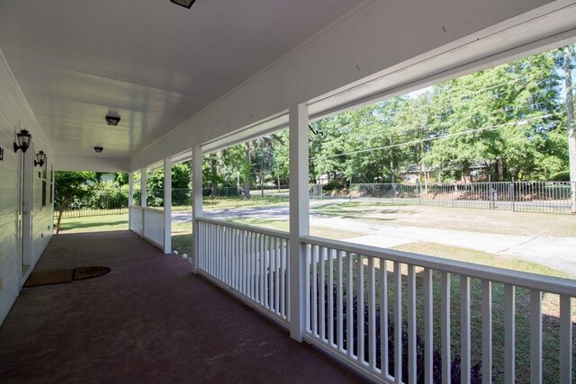 view of patio featuring covered porch