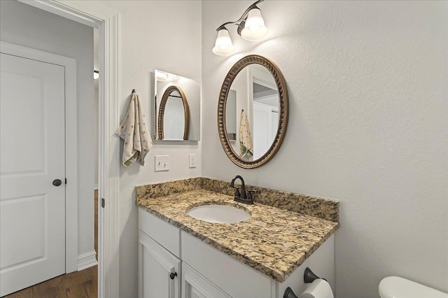 2617 Manassas Way, Tallahassee, FL 32312 - bathroom with vanity and wood finished floors