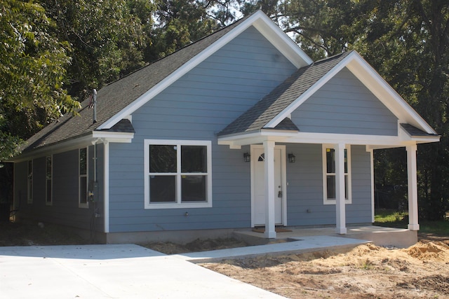 view of front of property with a porch