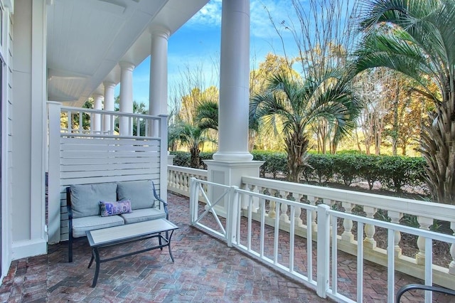 balcony with a porch