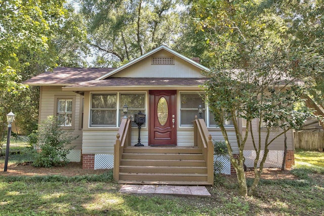 view of bungalow