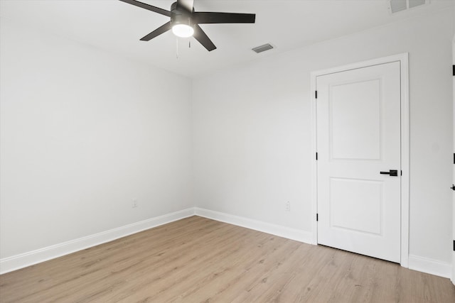 2224 Keith St, Tallahassee, FL 32310 - spare room featuring light wood-style flooring and ceiling fan