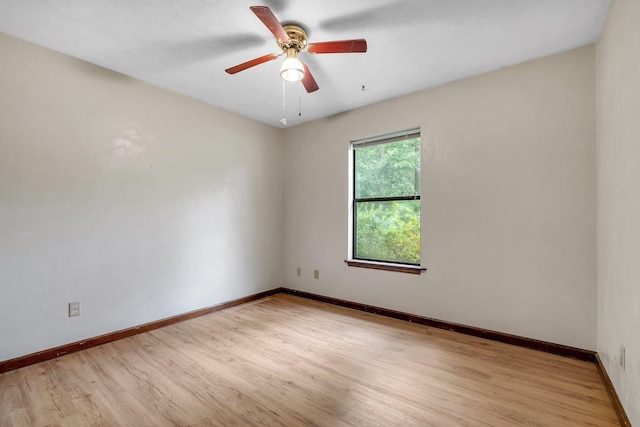 2104 Alton Rd, Tallahassee, FL 32303 - spare room featuring light wood-type flooring, baseboards, and ceiling fan