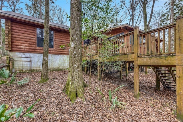 220 Deer Pass, Havana, FL 32333 - view of yard featuring stairway and a deck