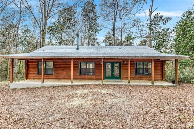 220 Deer Pass, Havana, FL 32333 - rear view of house with french doors, a patio area, and metal roof