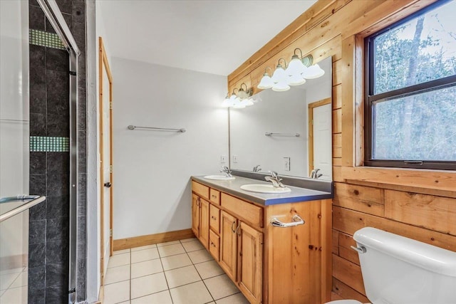 220 Deer Pass, Havana, FL 32333 - bathroom featuring tile patterned flooring, a sink, toilet, and tiled shower