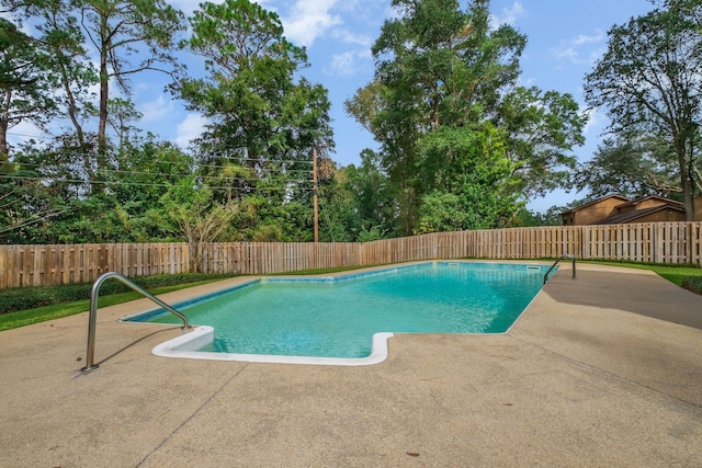 view of pool featuring a patio area