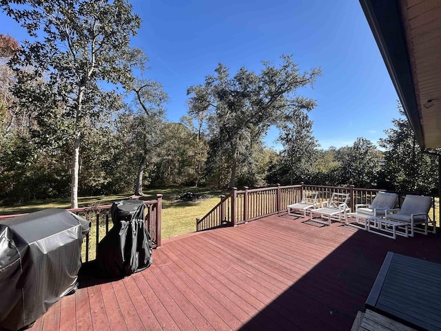 deck with grilling area